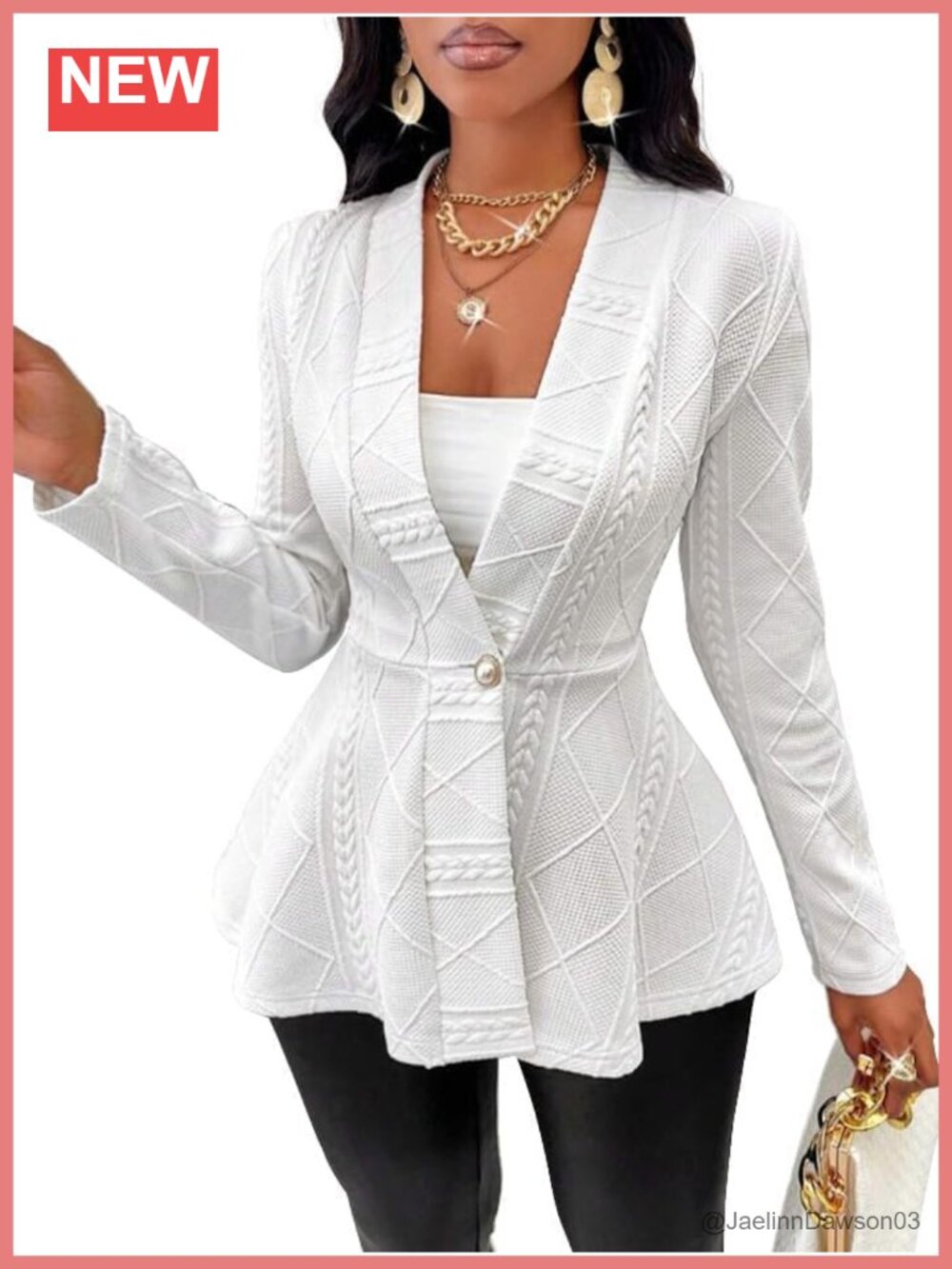 Rib Knit Peplum Blazer Womens Lightweight Shawl Collar Jacket